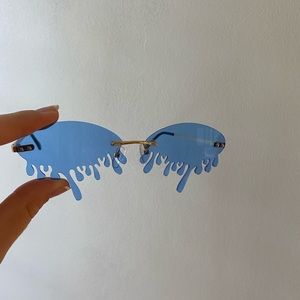 Blue Drippy Sunnies